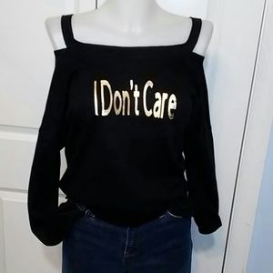 Black GAP Cold Shoulder Graphic Sweatshirt  XS